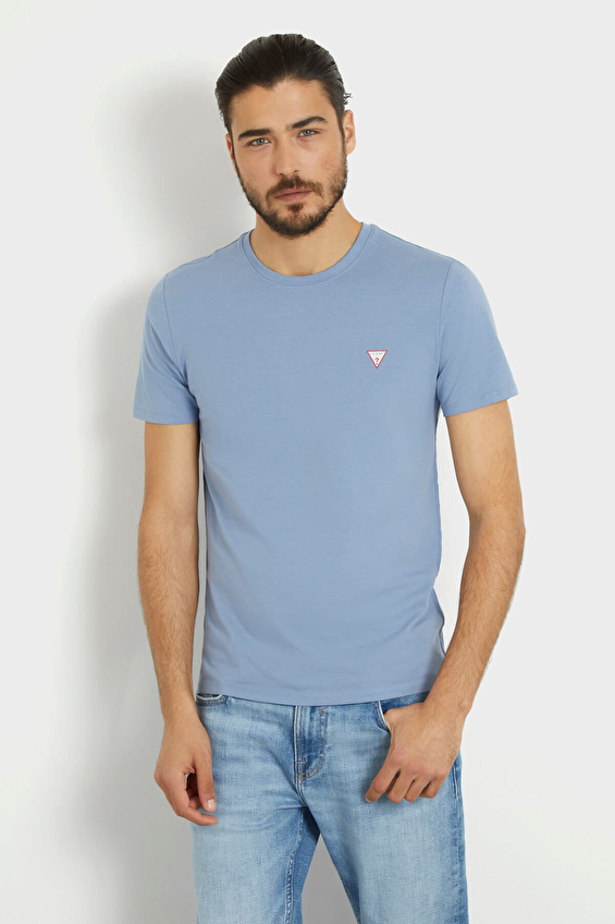Guess Erkek Slim Fit Tişört M2YI24J1314 Mavi Guess Erkek Slim Fit Tişört M2YI24J1314 Mavi