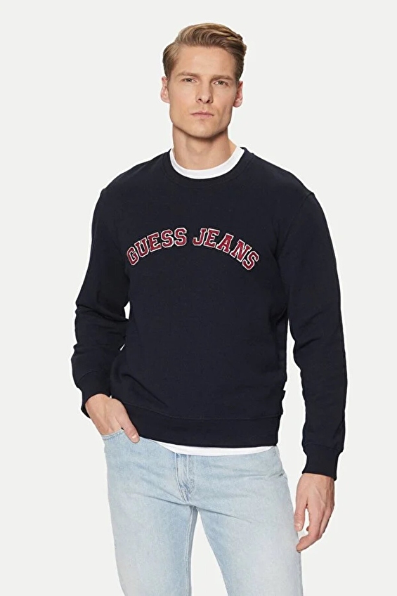 Guess Erkek Jeans Sweatshirt M5RQ44KCPR1 Lacivert Guess Erkek Jeans Sweatshirt M5RQ44KCPR1 Lacivert