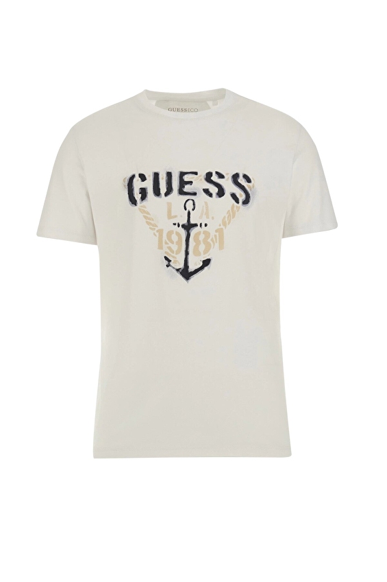 Guess Erkek Slim Fit Tişört M5RI16J1314 Beyaz Guess Erkek Slim Fit Tişört M5RI16J1314 Beyaz