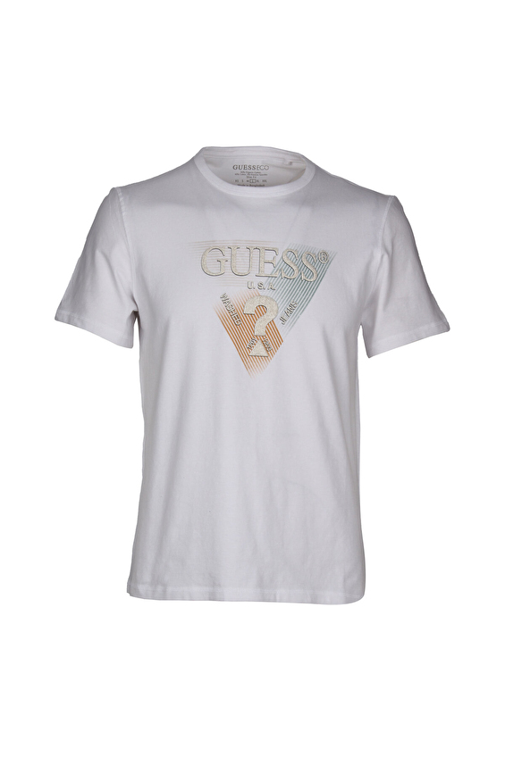 Guess Erkek Slim Fit Tişört M5RI14J1314 Beyaz Guess Erkek Slim Fit Tişört M5RI14J1314 Beyaz