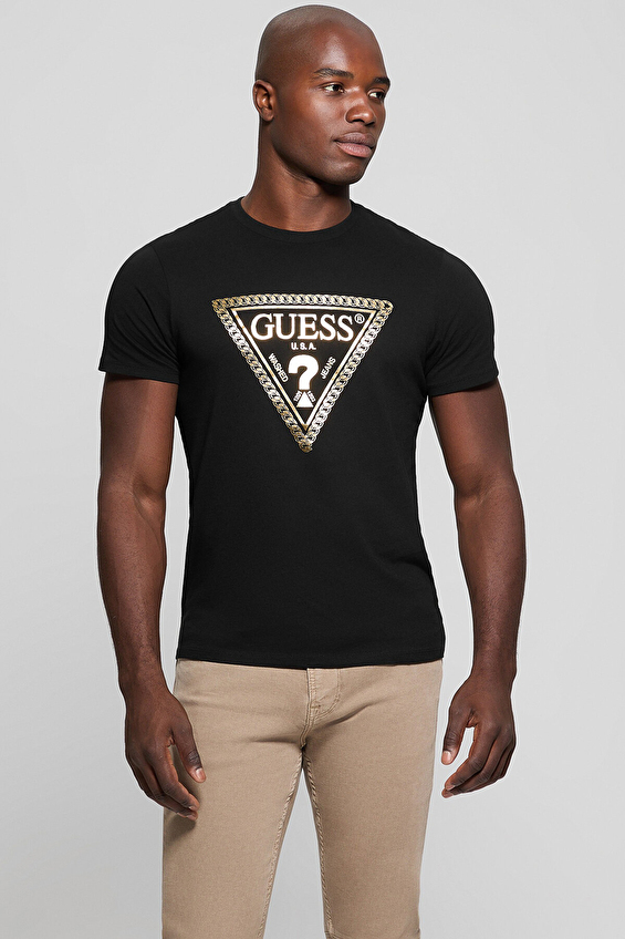 Guess Erkek Regular Fit Tişört M5RI49K9RM1 Siyah Guess Erkek Regular Fit Tişört M5RI49K9RM1 Siyah