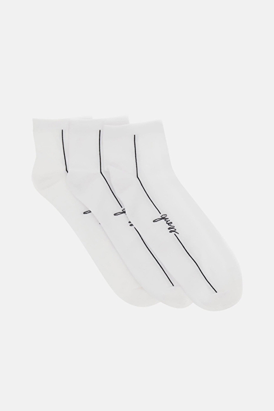 Guess Kadın 3'lü Çorap O4YG06 G011 Beyaz