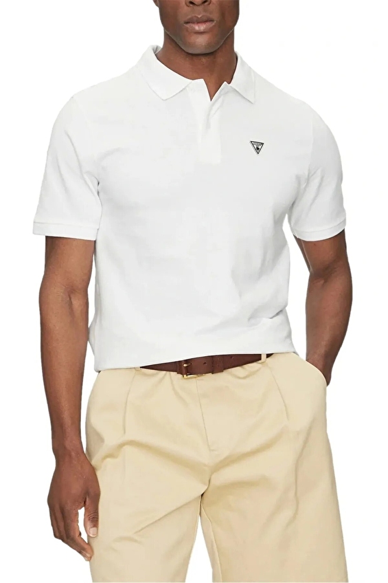 Guess Erkek Regular Fit Polo Yaka Tişört F5GP00K9WF1 Beyaz Guess Erkek Regular Fit Polo Yaka Tişört F5GP00K9WF1 Beyaz