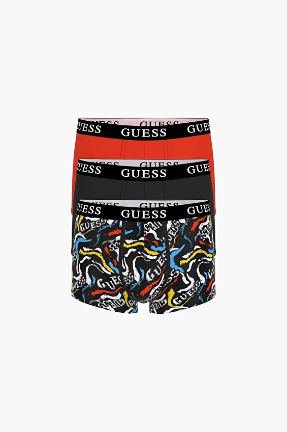 Guess Erkek 3'lü Boxer U5GG15 SYH Renkli