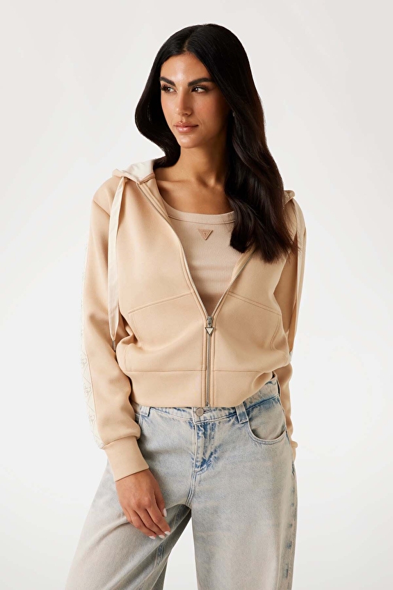 Guess Kadın Sweatshirt W5YQ05KBYE2 Krem Guess Kadın Sweatshirt W5YQ05KBYE2 Krem