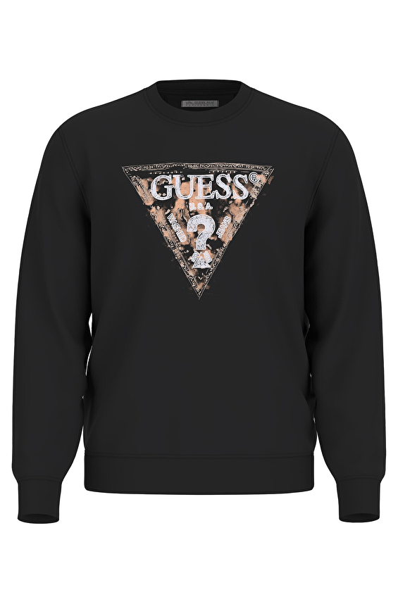 Guess Erkek Sweatshirt M5YQ05K68I4 Siyah Guess Erkek Sweatshirt M5YQ05K68I4 Siyah