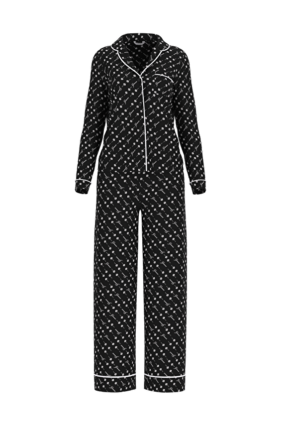 Guess Kadın Pijama Takımı O5RX08 RNK Siyah Guess Kadın Pijama Takımı O5RX08 RNK Siyah