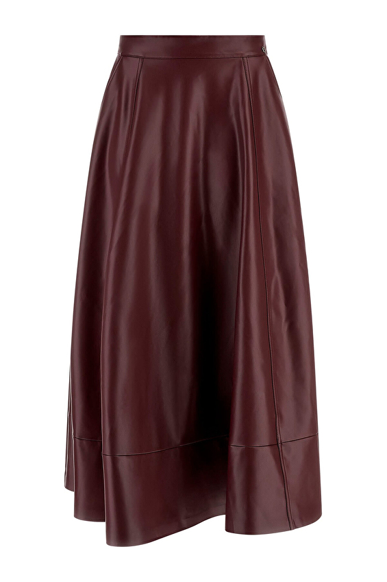 Guess Dokuma Kumaş Kadın Etek W5BD71K8S30 Kahve Guess Dokuma Kumaş Kadın Etek W5BD71K8S30 Kahve