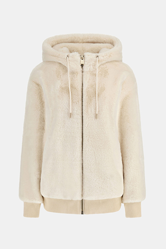 Guess Dokuma Kumaş Kadın Mont W5BL66W3890 Beyaz