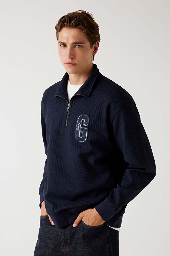 Guess Erkek Sweatshirt M5BQ18K0552 Lacivert Guess Erkek Sweatshirt M5BQ18K0552 Lacivert