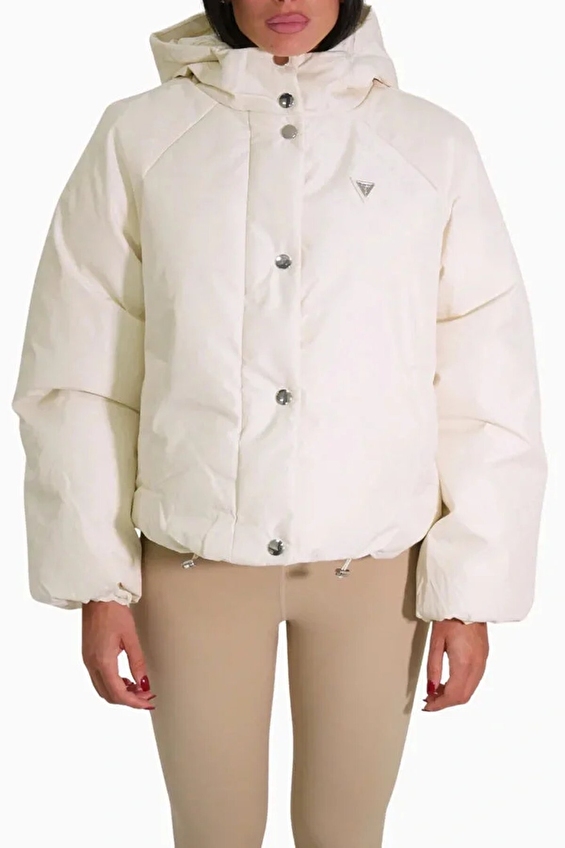 Guess Dokuma Kumaş Kadın Mont V5BL07WGLW2 Beyaz Guess Dokuma Kumaş Kadın Mont V5BL07WGLW2 Beyaz