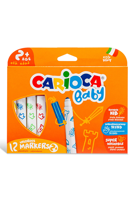Carioca Teddy Jumbo Bebek Yıkanabilir Keçeli Boya Kalemi 12li 2yaş Carioca Teddy Jumbo Bebek Yıkanabilir Keçeli Boya Kalemi 12li 2yaş