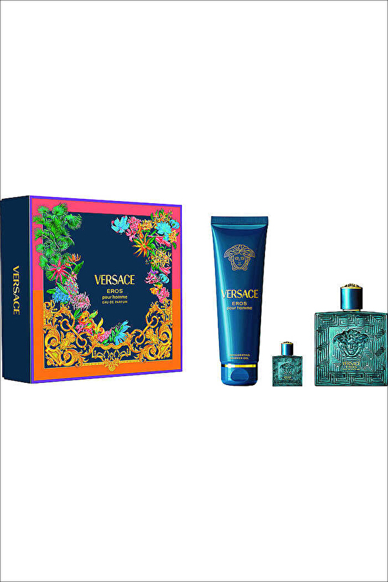 Versace Eros Edp 100 Ml + Shower Gel 100 ml + Edp 5 ml