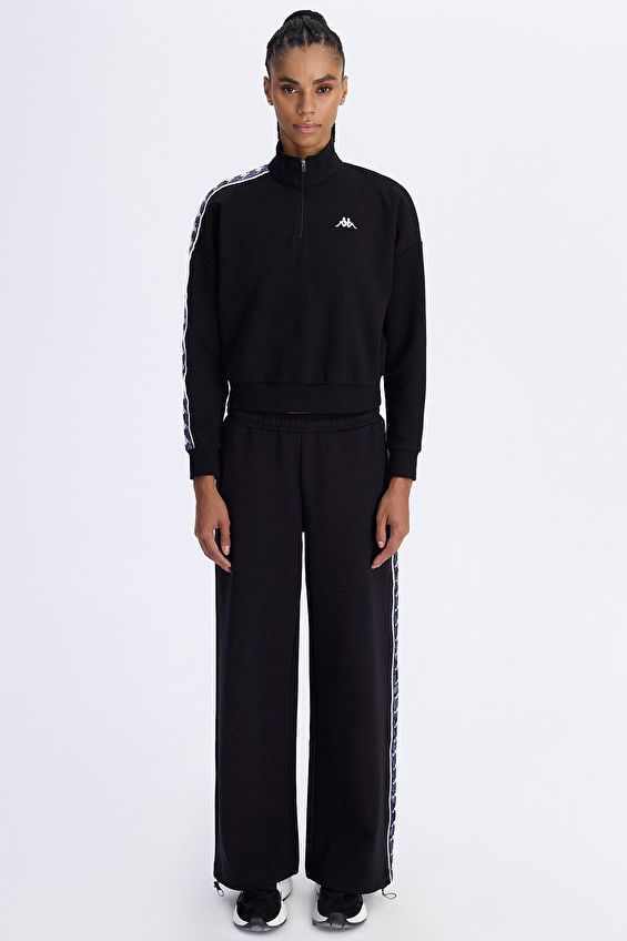 Kappa Kadın Sweatshirt 382D1FW 005 Siyah Kappa Kadın Sweatshirt 382D1FW 005 Siyah