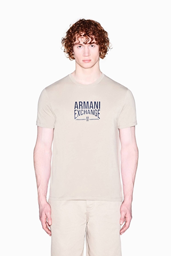 Armani Exchange Slim Fit Erkek Tişört XM002452 Krem Armani Exchange Slim Fit Erkek Tişört XM002452 Krem