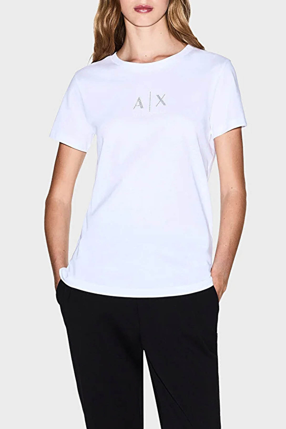 Armani Exchange Kadın Tişört XW001459AF10356 Beyaz Armani Exchange Kadın Tişört XW001459AF10356 Beyaz