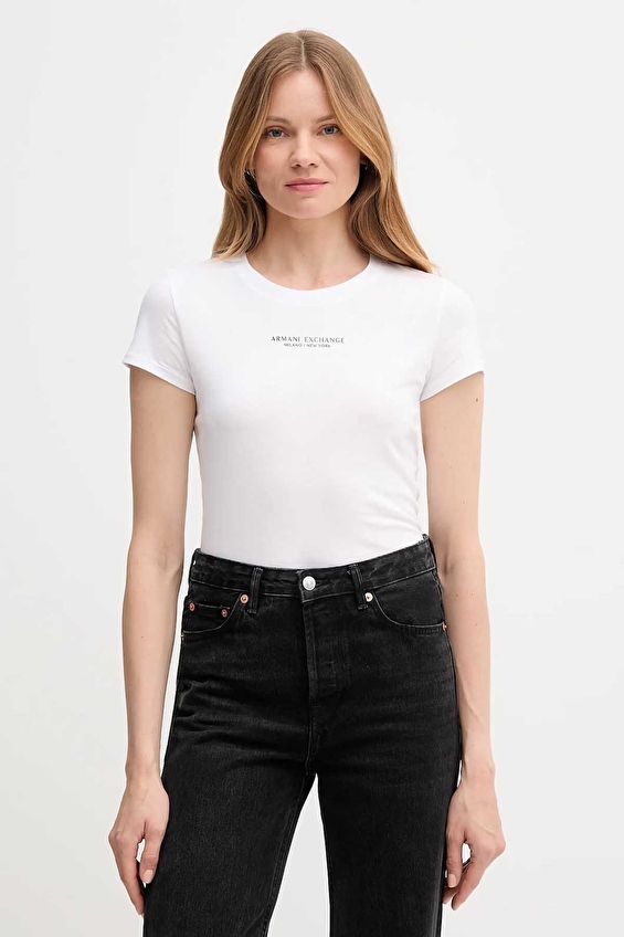 Armani Exchange Kadın Tişört XW001455AF10356 Beyaz Armani Exchange Kadın Tişört XW001455AF10356 Beyaz
