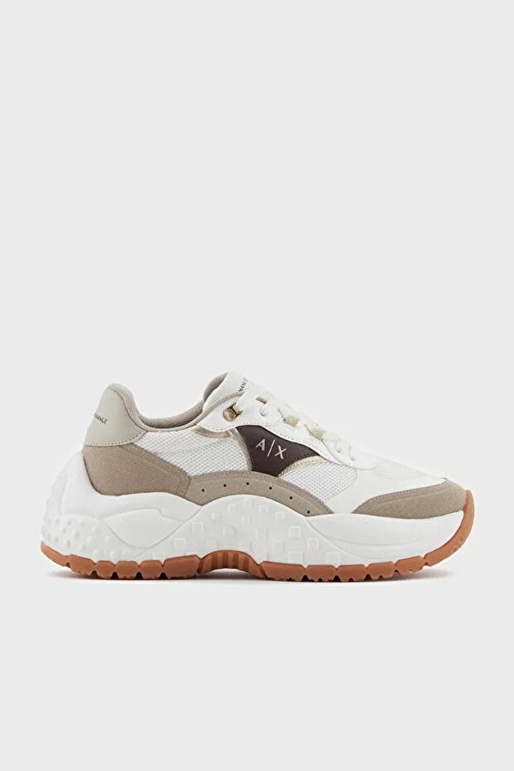 Armani Exchange Kadın Ayakkabı XDX171XV898 Beyaz/gri Armani Exchange Kadın Ayakkabı XDX171XV898 Beyaz/gri