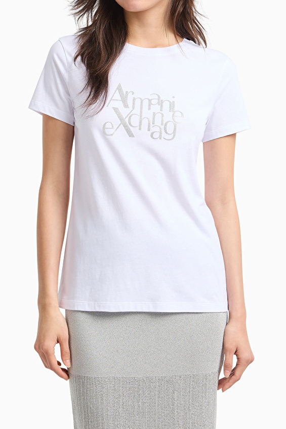 Armani Exchange Kadın Tişört XW000109AF10359 Beyaz Armani Exchange Kadın Tişört XW000109AF10359 Beyaz
