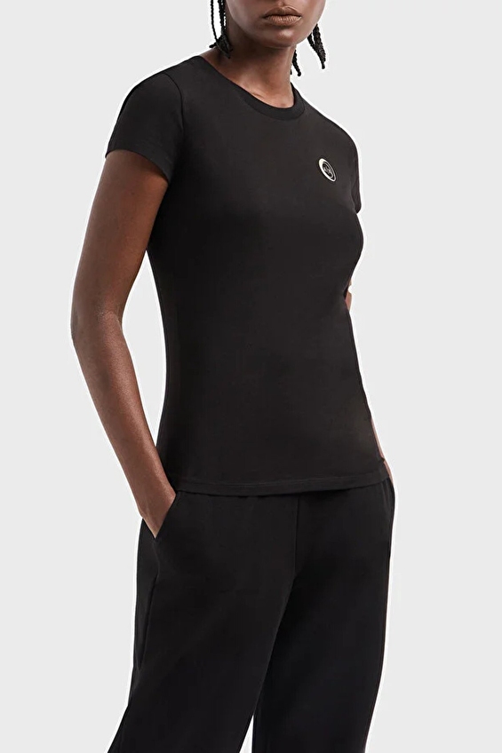 Armani Exchange Kadın Tişört XW000320AF10356 Siyah Armani Exchange Kadın Tişört XW000320AF10356 Siyah