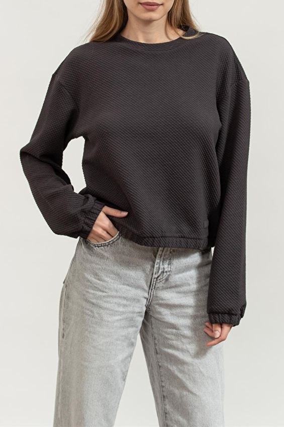 EA7 Kadın Sweatshirt 7W000253AF13247 Antrasit EA7 Kadın Sweatshirt 7W000253AF13247 Antrasit