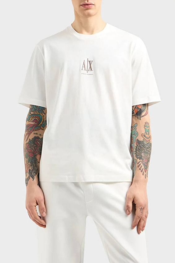 Armani Exchange Regular Fit Erkek Tişört XM000363 Krem Armani Exchange Regular Fit Erkek Tişört XM000363 Krem