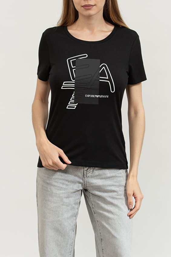 EA7 Kadın Tişört 7W000187AF17701 Siyah EA7 Kadın Tişört 7W000187AF17701 Siyah