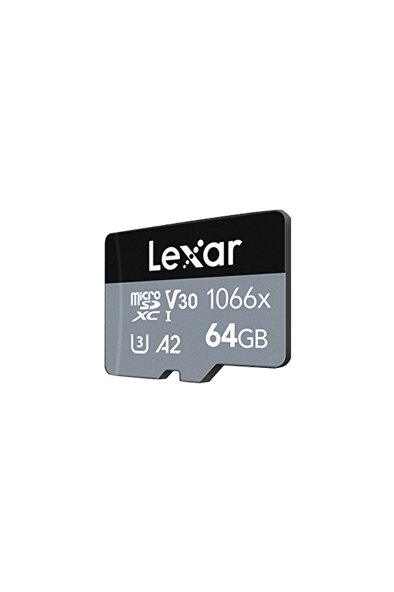 LEXAR 64GB High-Performance 1066x microSDXC™ UHS-I, 160MB/s okuma 70MB/s yazma C10 A2 V30 U3 Hafıza