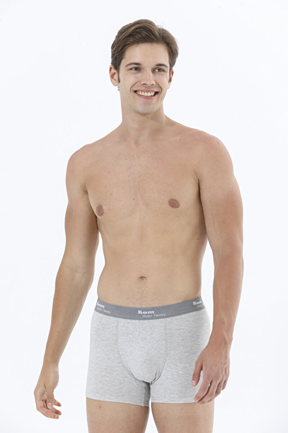Kom Beli Lastikli Dar Paça Yüksek Kaliteli Kom Kumaşı Tight Erkek 2'li Boxer BOXER Gri Kom Beli Lastikli Dar Paça Yüksek Kaliteli Kom Kumaşı Tight Erkek 2'li Boxer BOXER Gri