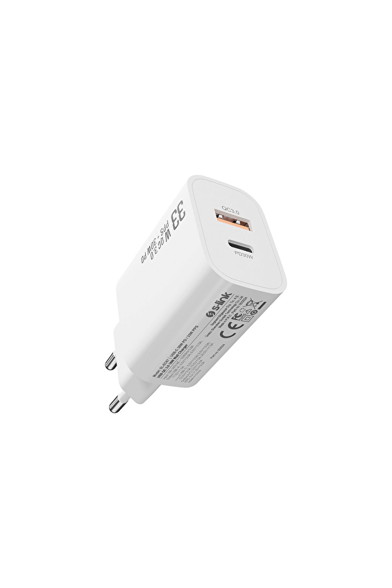 S-link SL-EC67 Type USB-C 30W PD / 33W PPS USB QC 3.0 18W Hızlı Ev Şarj Adaptörü S-link SL-EC67 Type USB-C 30W PD / 33W PPS USB QC 3.0 18W Hızlı Ev Şarj Adaptörü