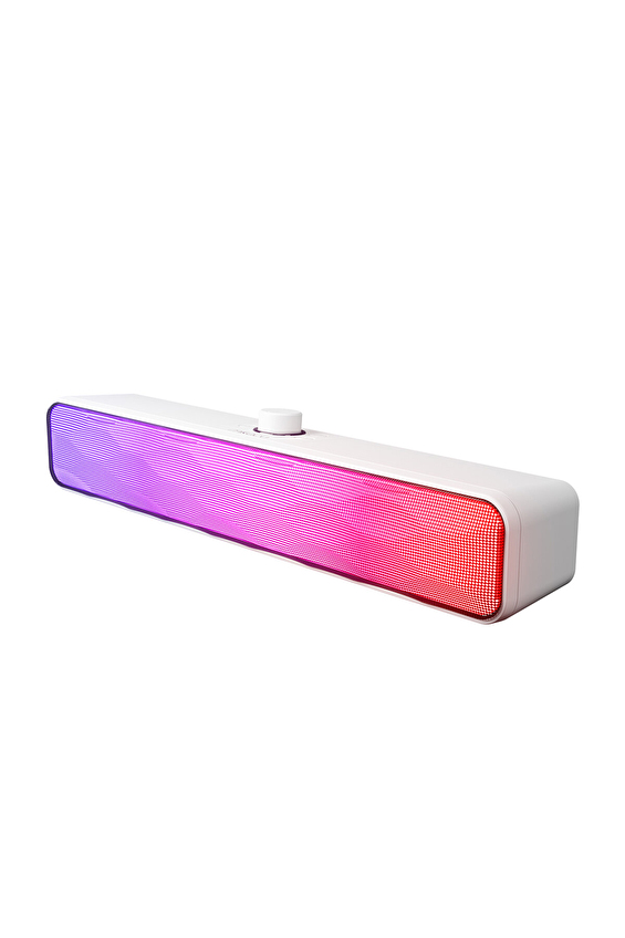 Mikado MD-SBT31 Beyaz 5W*2 1200mAh BT,RGB,TF Card,Type-C ,USB Soundbar Speaker Mikado MD-SBT31 Beyaz 5W*2 1200mAh BT,RGB,TF Card,Type-C ,USB Soundbar Speaker