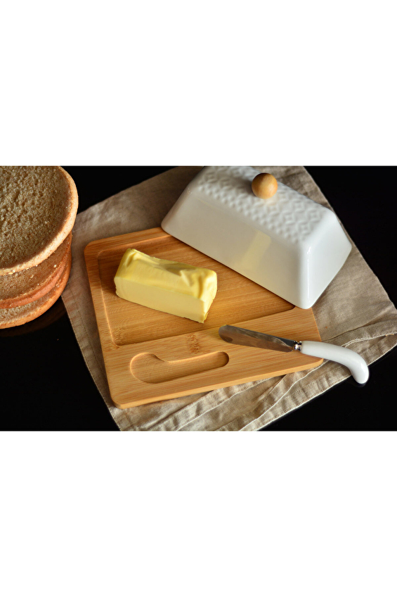 Bambum Una 3 Parça Tereyağ Servis Kabı Bambum Una 3 Parça Tereyağ Servis Kabı