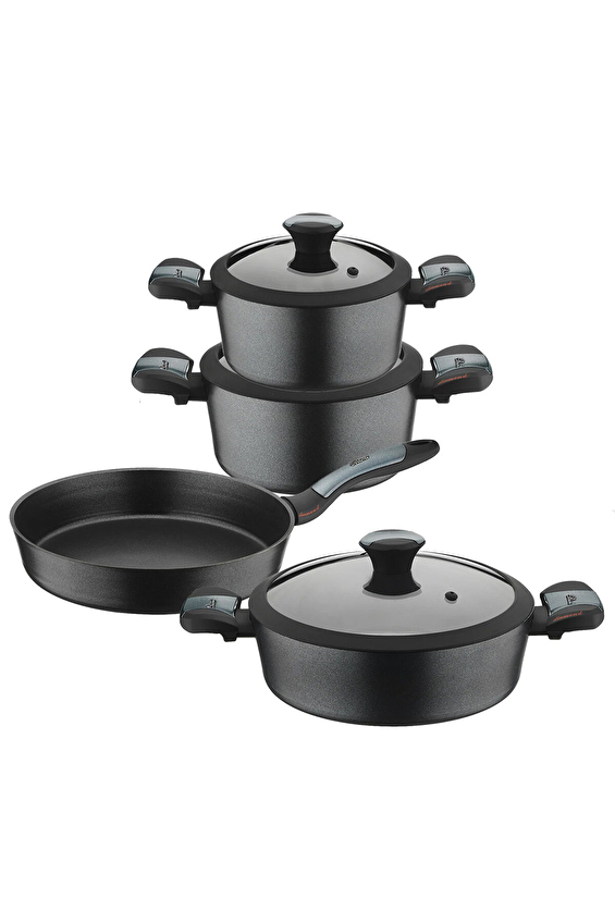 Brioni Diamond Tencere Seti Alüminyum 7 Parça Brioni Diamond Tencere Seti Alüminyum 7 Parça