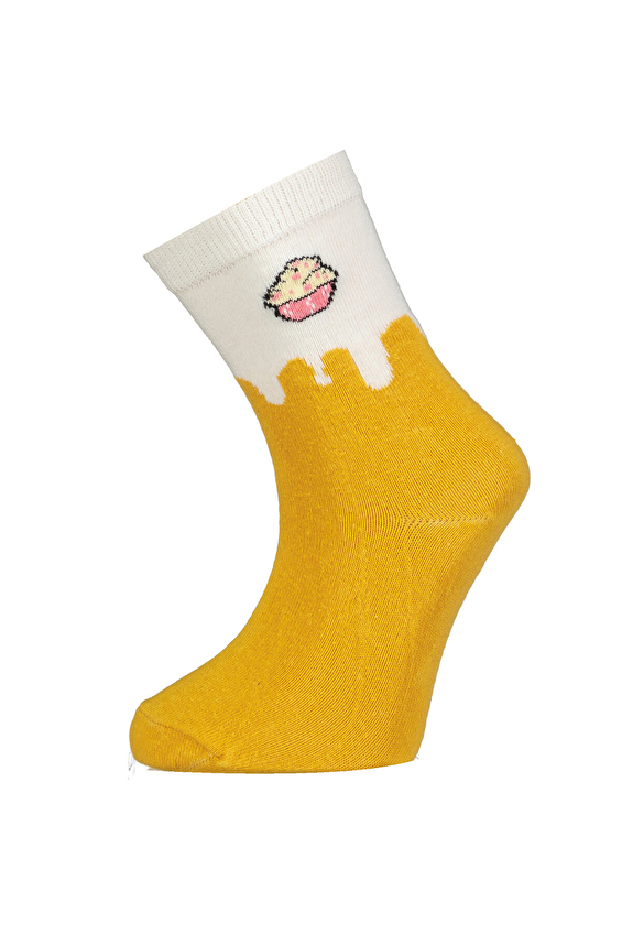 Bibaby Kız Çocuk Biorganic Breakfast Soket Çorap B025I0068426HRDL Hardal