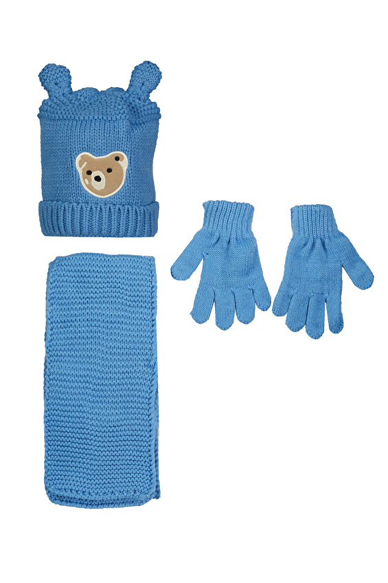 Kitti Erkek Çocuk Atkı Bere Set P K23160 08PTRL Petrol Kitti Erkek Çocuk Atkı Bere Set P K23160 08PTRL Petrol