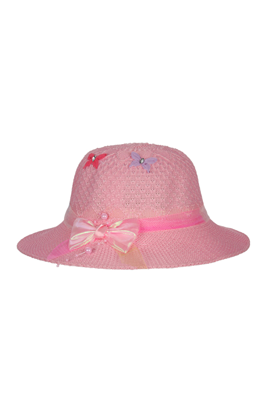 Kitti Çocuk 5/9 Yaş Çocuk Merserize Şapka P T24720 07 Pembe
