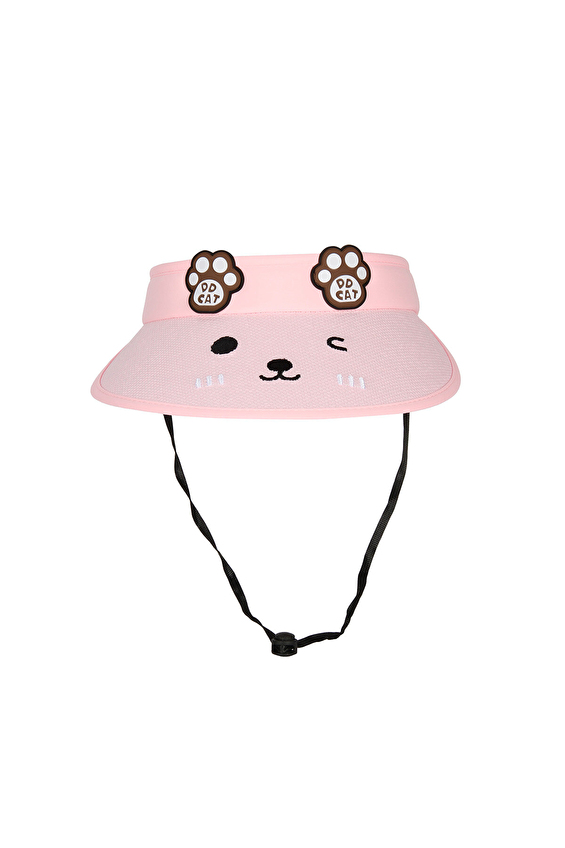 Kitti Çocuk 5/9 Yaş Çocuk Hasır Vizör Şapka P Y25720 02 Pembe