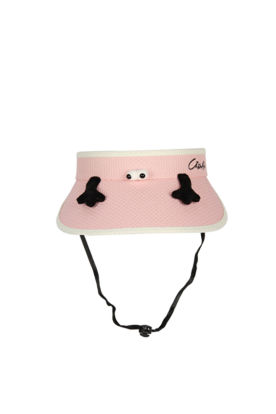 Kitti Çocuk 5/9 Yaş Çocuk Hasır Vizör Şapka P Y25720 03 Pembe