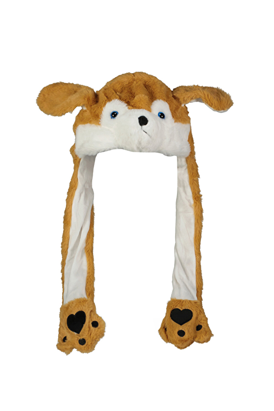 Kitti Çocuk 5/9 Yaş Çocuk Pelüş Kulaklı Hareketli Şapka K25465 08 017 Renkli