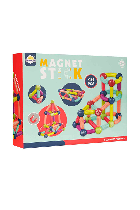Manyeti̇k Çubuk Renkli 46 Parça Manyeti̇k Çubuk Renkli 46 Parça