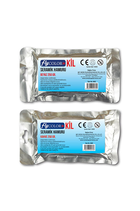 Fly Seramik Hamuru Beyaz Kil 250 gr