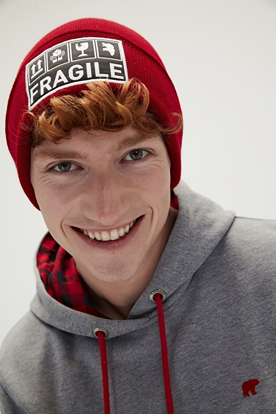 Bad Bear Erkek Bere FRAGILE Kırmızı