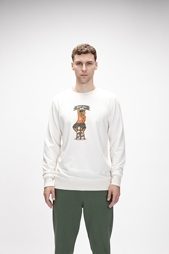 Bad Bear Erkek Sweatshırt 25 02 12 014 Beyaz Bad Bear Erkek Sweatshırt 25 02 12 014 Beyaz