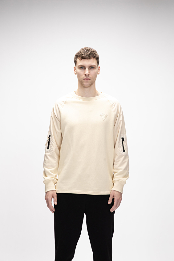 Bad Bear Erkek Sweatshırt 25 02 12 033 Bej Bad Bear Erkek Sweatshırt 25 02 12 033 Bej