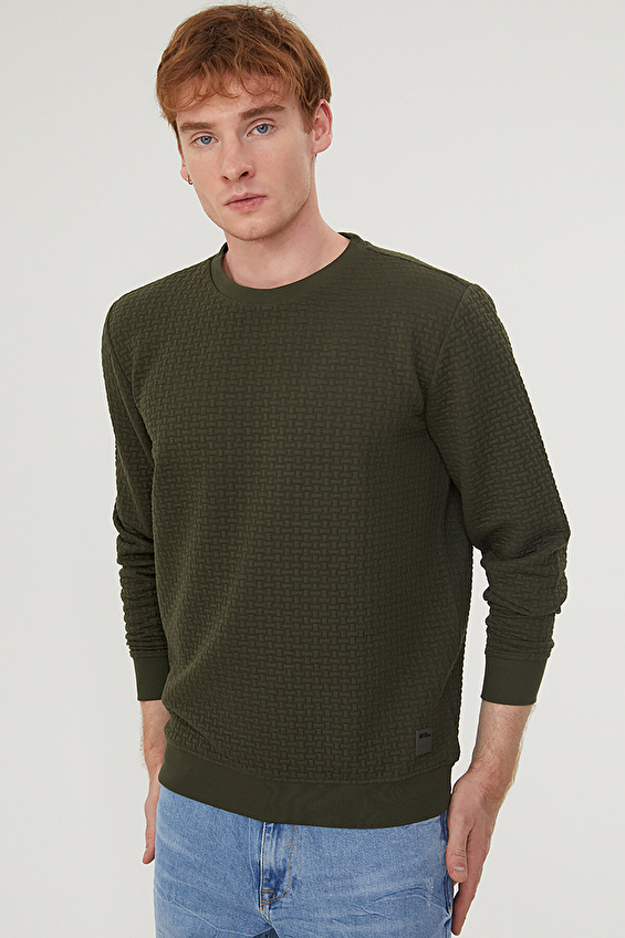 Loft Erkek Sweatshirt LF2025441 KHA Haki Loft Erkek Sweatshirt LF2025441 KHA Haki
