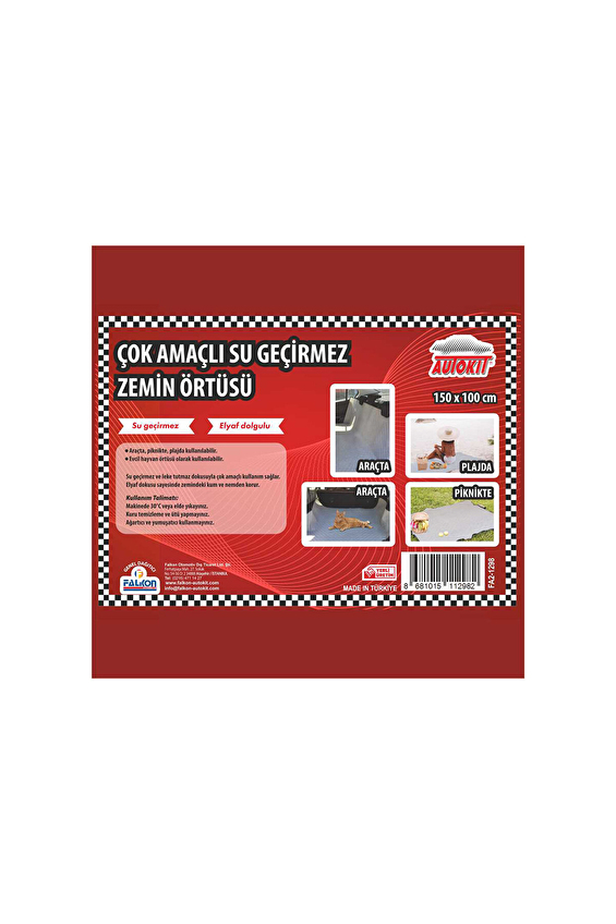 Autokit Çok Amaçlı Su Geçirmez Zemin Örtüsü 150x100 cm Autokit Çok Amaçlı Su Geçirmez Zemin Örtüsü 150x100 cm