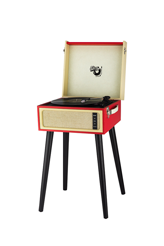 Ktools Pikap Bluetooth Hoparlör Long Play Retro K216 Kırmızı Ktools Pikap Bluetooth Hoparlör Long Play Retro K216 Kırmızı