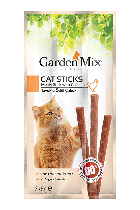 Gardenmix Tavuklu Kedi Ödül Çubuk 3x5 g