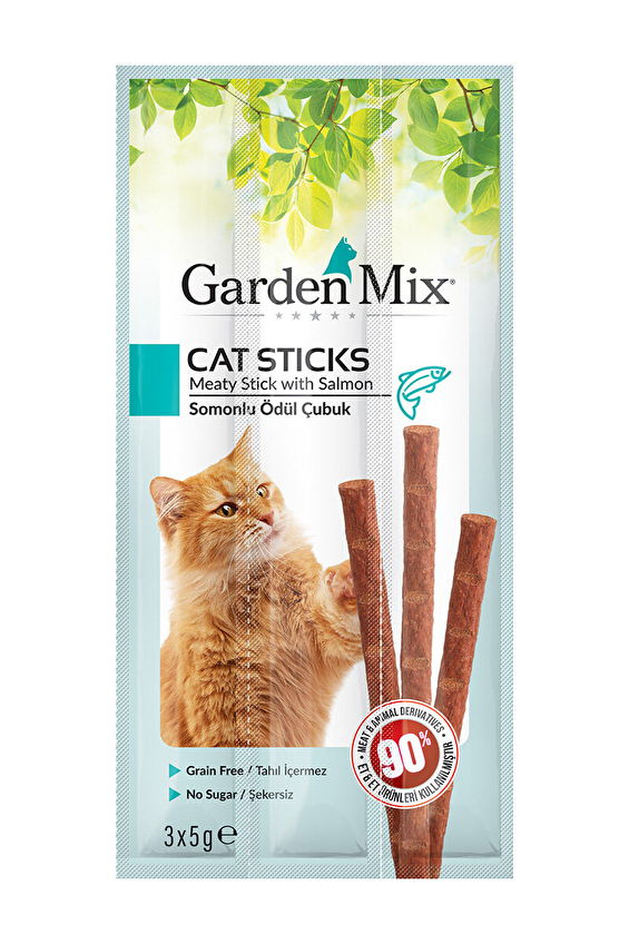 Gardenmix Somonlu Kedi Ödül Çubuk 3x5 g