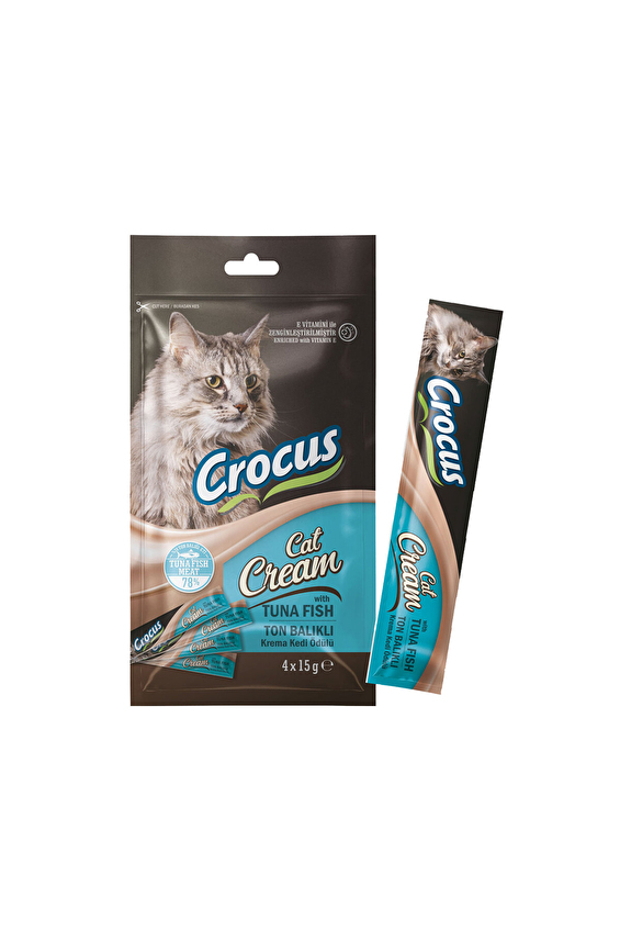 Crocus Ton Balıklı Krema Kedi Ödülü 4x15 G
